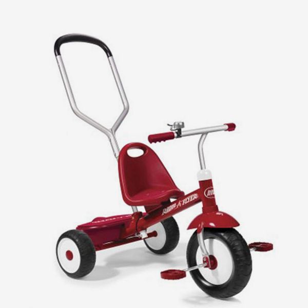 Radio Flyer Deluxe Steer and Stroll Kids Outdoor Recreation Bike Tricycle, Red - Bonsai