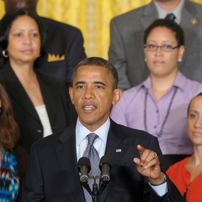 President Barack Obama calls on Congress to pass a temporary, one-year extension of the Bush-era tax cuts for people who make less than $250,000 a year, during a statement in the East Room of the White House in Washington, Monday, July 9, 2012.