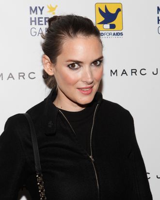  Actress Winona Ryder attends the 2011 AID For AIDS International's My Hero gala at Three Sixty on November 8, 2011 in New York City. 