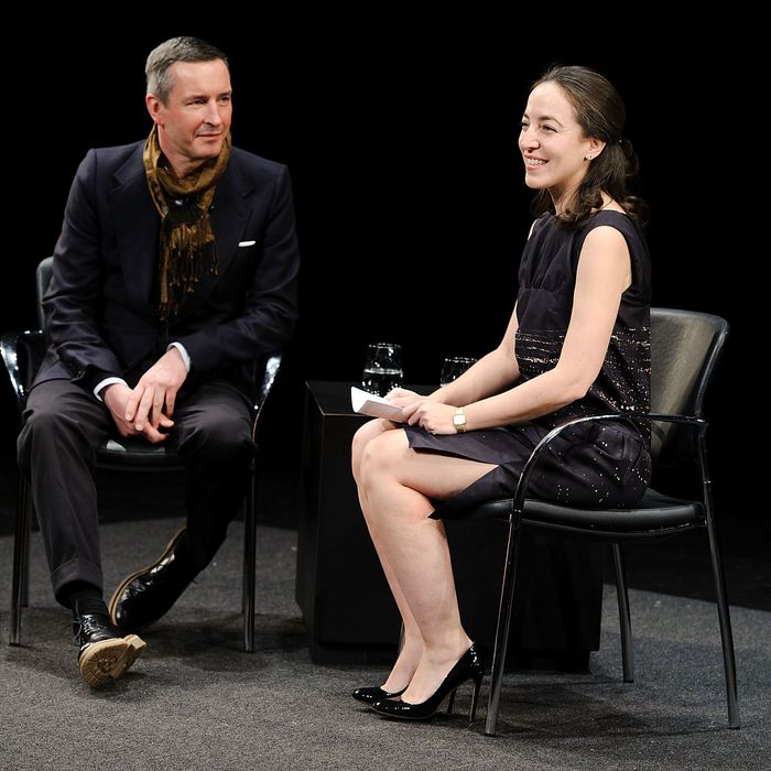 Dries Van Noten and Moderator Pamela Golbin at FIAF's Fashion Talks Series