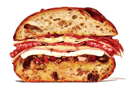 Lord Hamm&#8217;s three-way muffuletta.