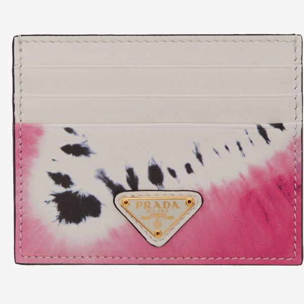 Prada SSENSE Exclusive White Tie-Dye Card Holder