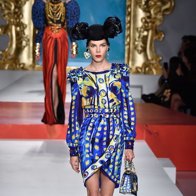 Milan Fashion Week Deep Blue Color Trend Spring 2020