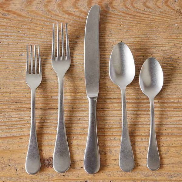 Mepra Vintage Pewter 5-Piece Flatware Set