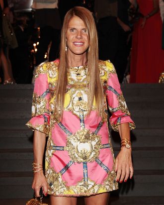 Anna Dello Russo attends the Dolce & Gabbana party as part of Milan Fashion Week Menswear Spring/Summer 2013 on June 24, 2012 in Milan, Italy.