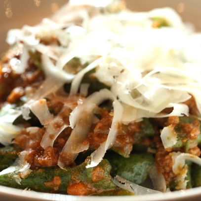 lamb Bolognese, pecorino