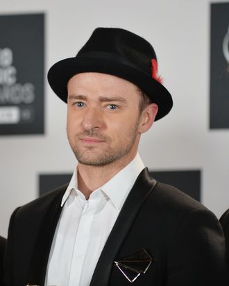 Justin Timberlake at the MTV Video Music Awards August 25, 2013 at the Barclays Center in New York. 