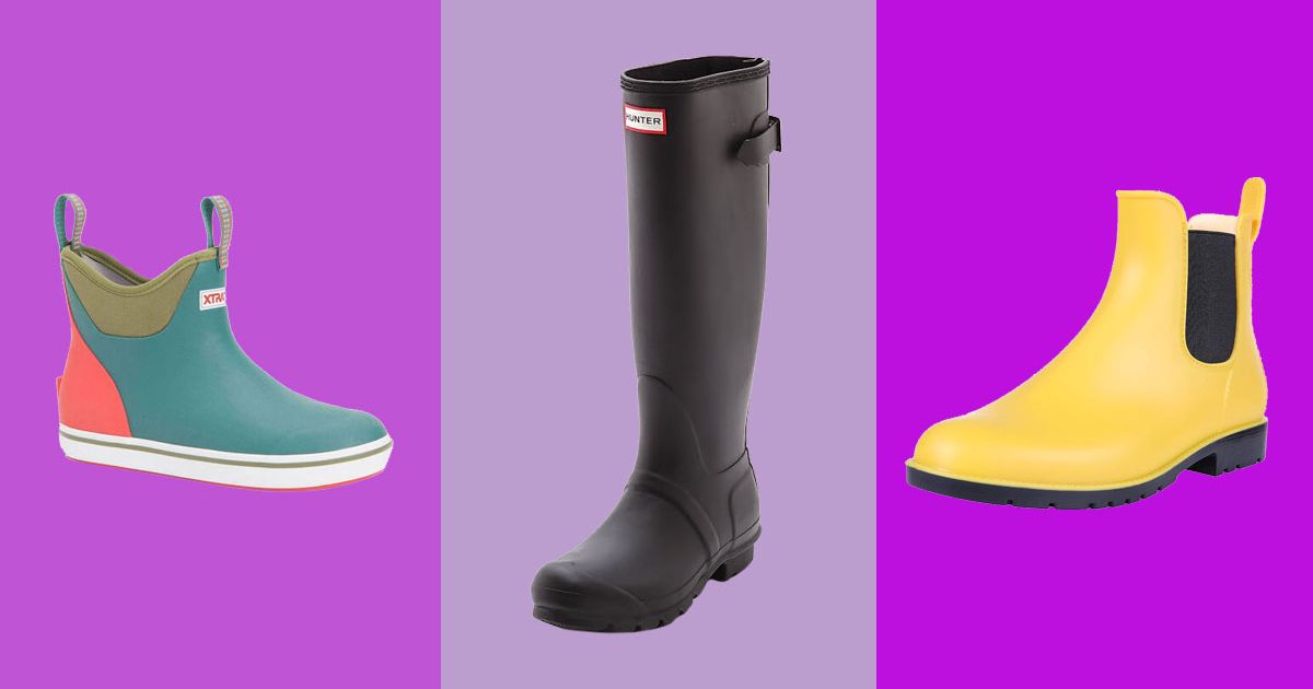 JOYCORN Womens Ankle Rain Boots Chelsea Ladies Waterproof Short Anti Slip Rubber Garden Boots 