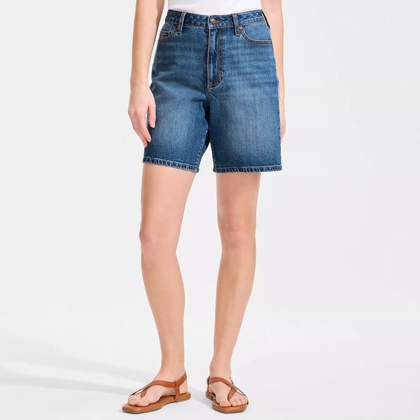 Lands' End Women's Soft Denim Mid Rise 7