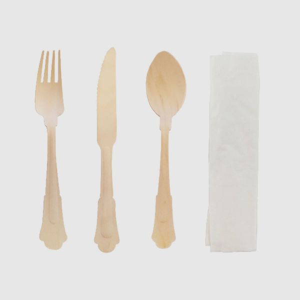 Elegant Wooden Cutlery 4 Piece Set