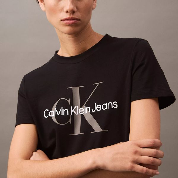 Calvin Klein Monogram Logo Tee - Black