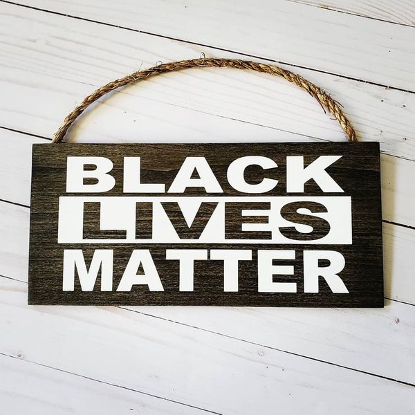Asia Nasha Designs Black Lives Matter Front Door Sign