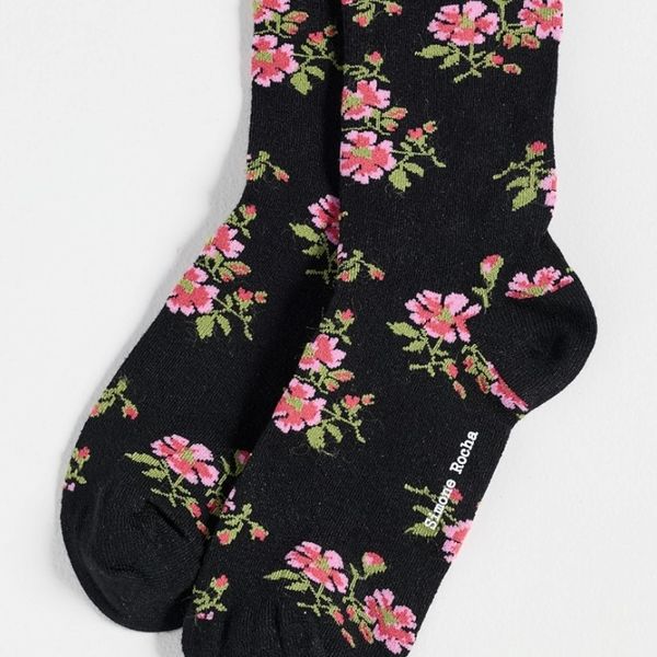 Simone Rocha Tiny Flower Jacquard Socks