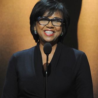 BEVERLY HILLS, CA - JANUARY 16: Academy President Cheryl Boone Isaacs announces the nominees at the 86th Academy Awards Nominations Announcement at the AMPAS Samuel Goldwyn Theater on January 16, 2014 in Beverly Hills, California. (Photo by Kevin Winter/Getty Images)