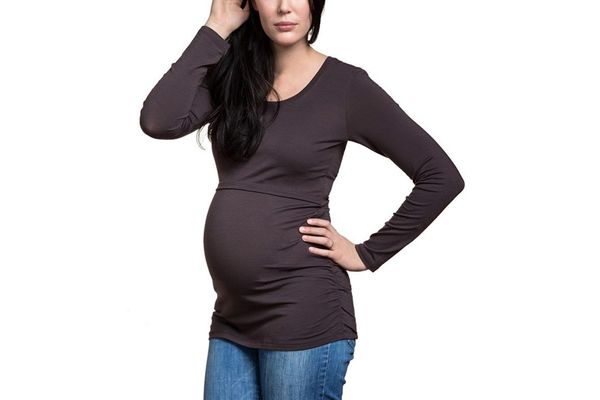 Boob Design Flatter Me Ruched Long Sleeve Maternity & Nursing Top
