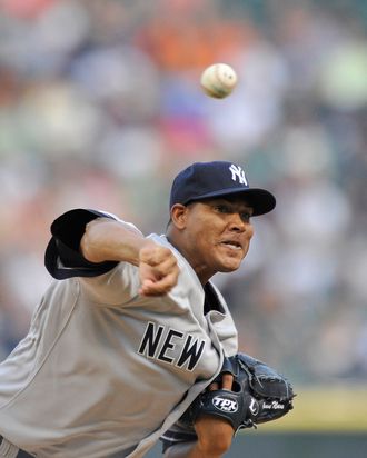 CHICAGO, IL - AUGUST 04: Starting pitcher Ivan Nova #47 of the New York Yankees delivers during the first inning against the Chicago White Sox at U.S. Cellular Field on August 4, 2011 in Chicago, Illinois. (Photo by Brian Kersey/Getty Images)