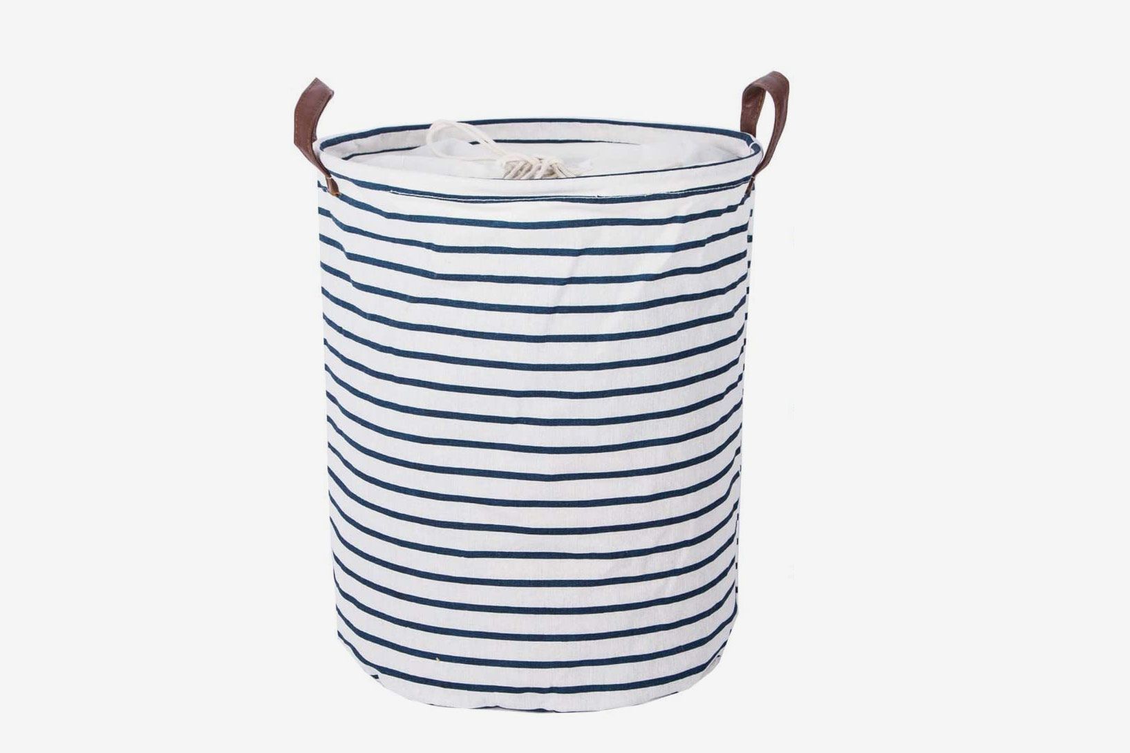 Cotton Linen Drawstring Laundry Basket Children Toys Storage Bucket Container