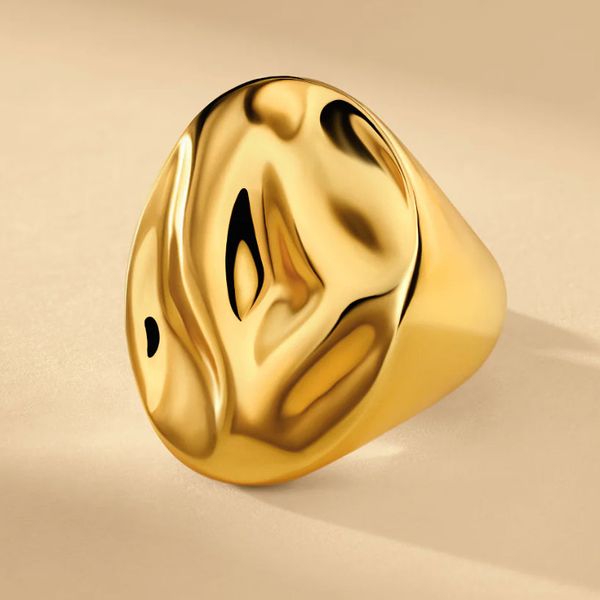 Aureum Collective Neve Gold XL Textured Ring