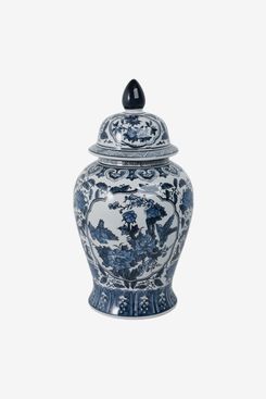 Alcot Hill Gherghina Blue Ceramic Ginger Jar with Lid