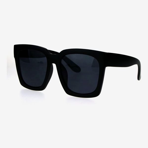 SA106 Womens Boyfriend Style Oversize Horned Rim Thick Plastic Sunglasses