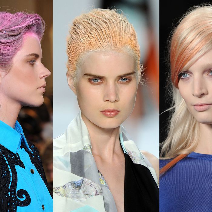 Hair at Thakoon, Narciso Rodriguez, and Peter Som's spring 2012 shows.