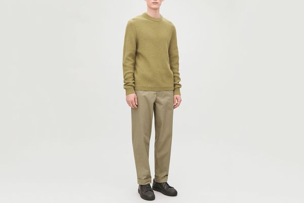 COS Brushed-Cotton Press-Fold Chinos