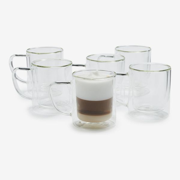 Sur La Table Doppio Double-Wall Coffee Glasses (Set Of 6)