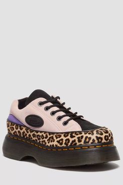 Dr. Martens Buzz 5-Eye Leopard and Suede Shoes