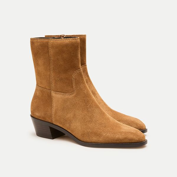 J.Crew Western Ankle Boots in Suede