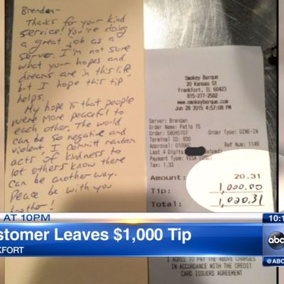 A very serious random act of kindness.