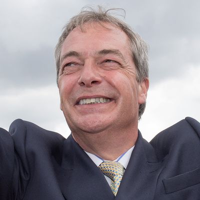 Nigel Farage Joins Fishing For Leave On A Flotilla Down The Thames
