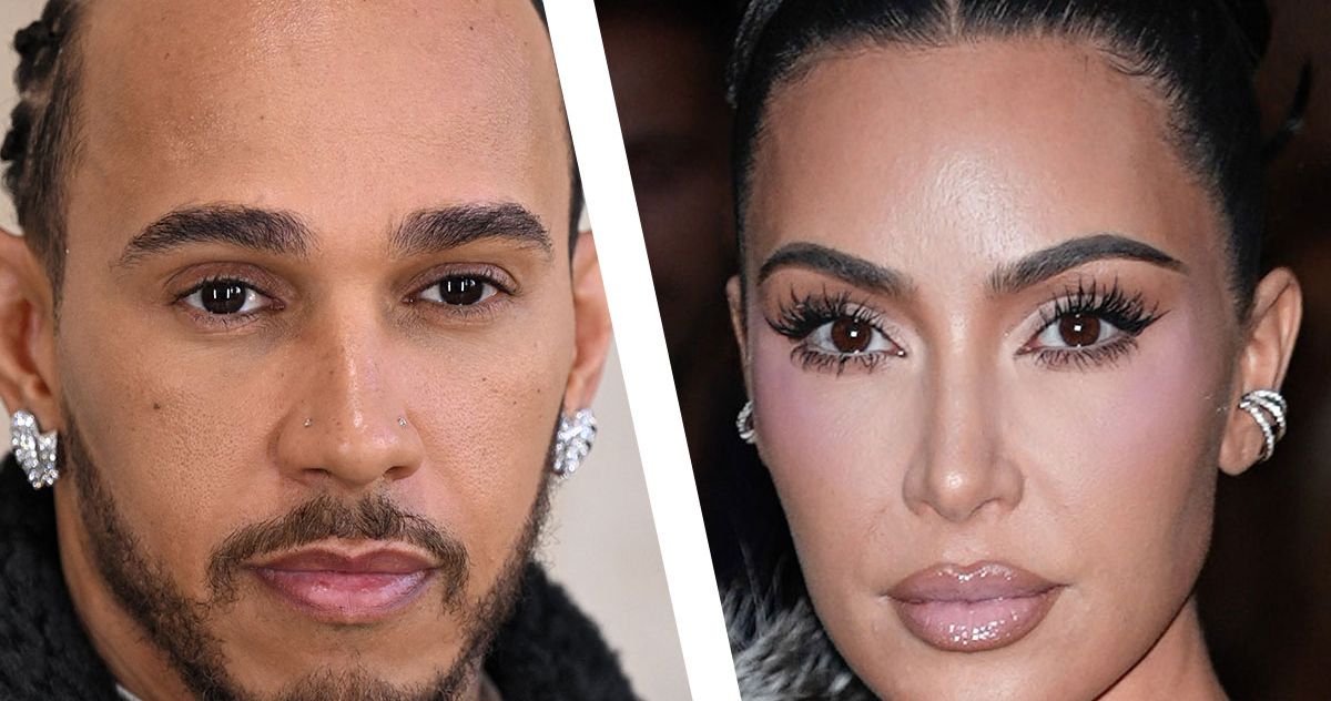 Kim Kardashian and Lewis Hamilton Had a Super Bowl Date Night