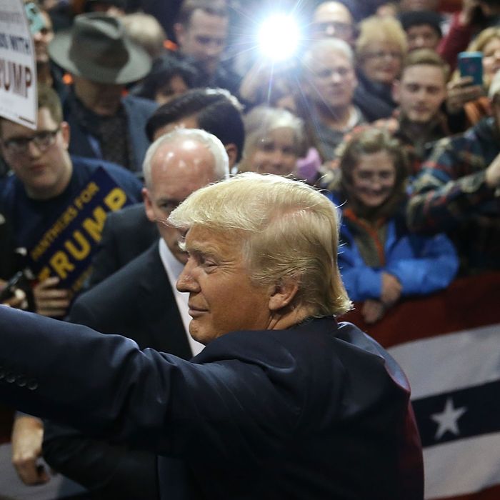 GOP Presidential Candidate Donald Trump Campaigns In Cedar Falls, Iowa