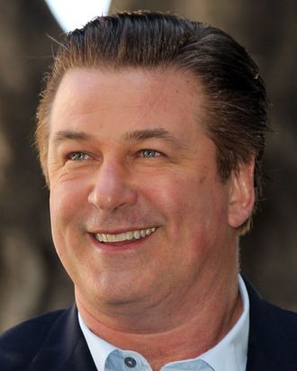 HOLLYWOOD, CA - FEBRUARY 14: Actor Alec Baldwin poses for phographers during installation ceremonies for his star on the Hollywood Walk of Fame on February 14, 2011 in Hollywood, California. (Photo by Frederick M. Brown/Getty Images)