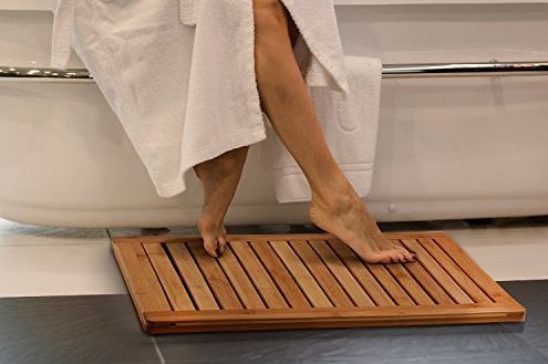 Bambusi Bamboo Bathroom Shower Floor Mat