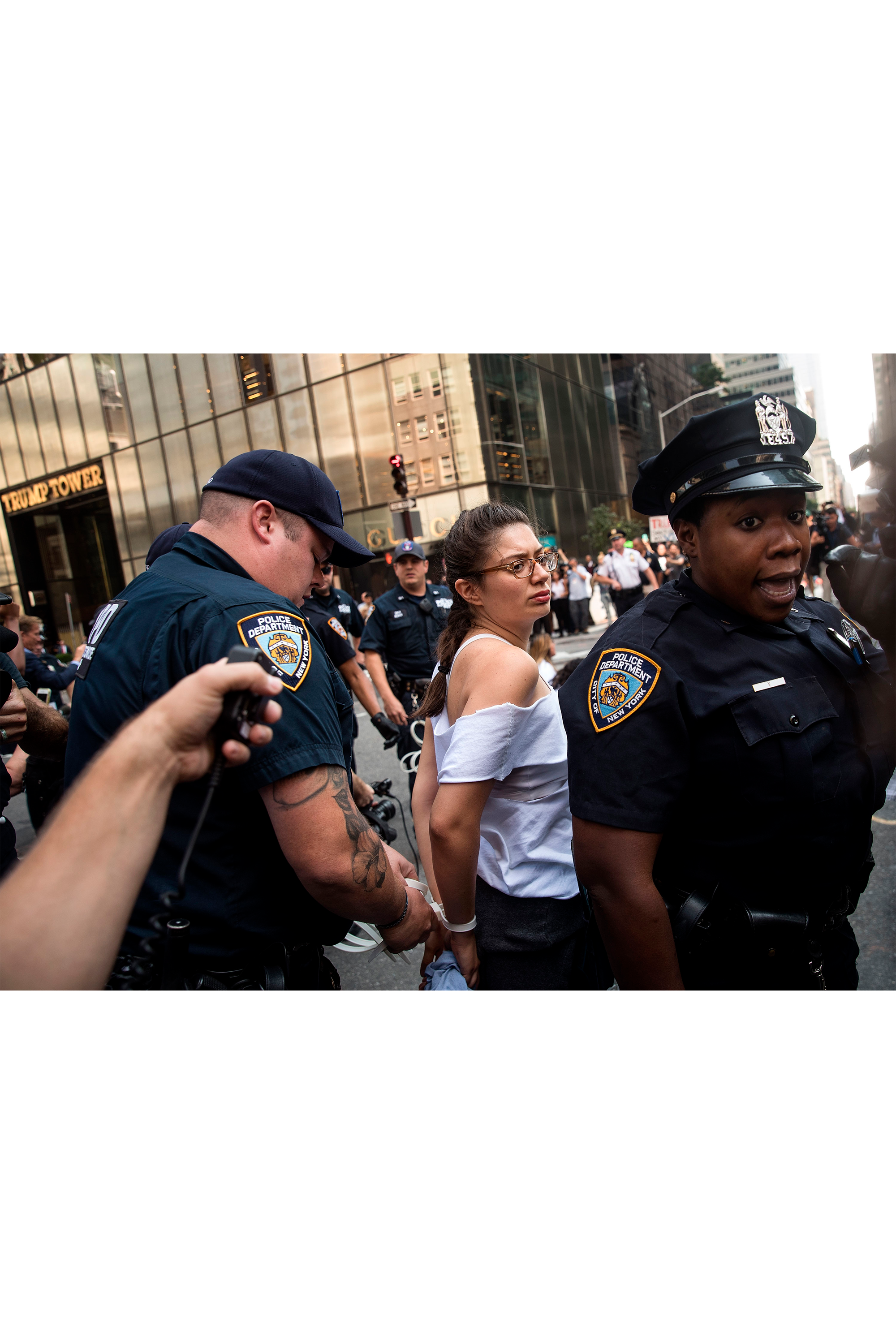 The NYPD arrests pro-DACA protesters, 2017.