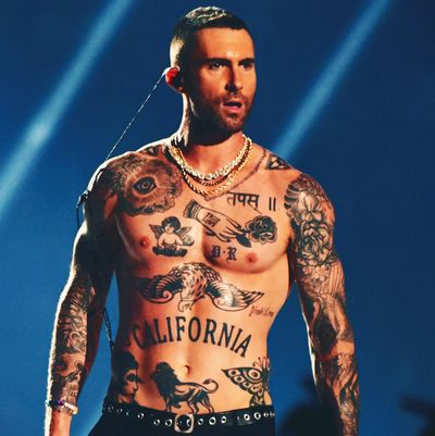 A timely perusal of Adam Levine's naked body.