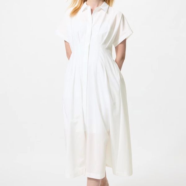 Uniqlo Seersucker Shirt Dress