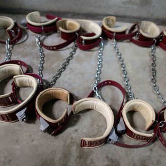 In this photo, reviewed by the US Military, aleg shackles pictured on the floor at Camp 6 detention center, at the US Naval Base, in Guantanamo Bay, Cuba, January 21, 2009. The Guantanamo Bay war crimes court came to an abrupt halt Wednesday as military judges granted US President Barack Obama's request to suspend proceedings while he reviews his predecessor's strategy for prosecuting terrorists. 