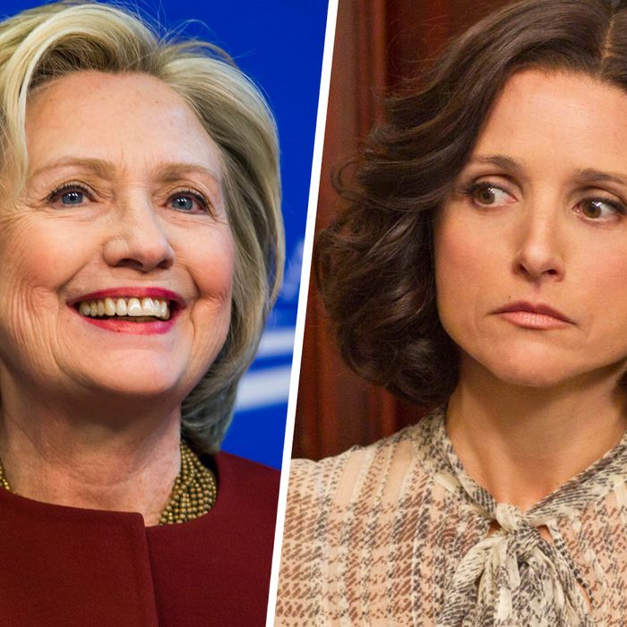 Hillary Clinton and Veep's Julia Louis-Dreyfus.
