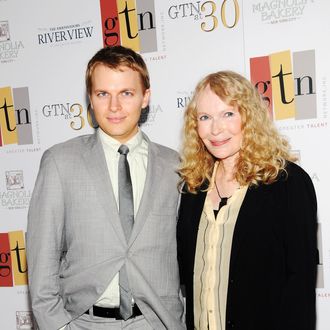 Ronan Farrow and his mother, actress Mia Farrow attend the Greater Talent Network's 30th anniversary at the Ambassadors River View at the United Nations on May 2, 2012 in New York City.