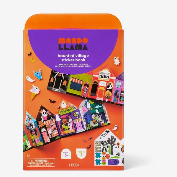 Mondo Llama Halloween Craft Sticker Haunted Village Scenery Activity DIY Art Kit