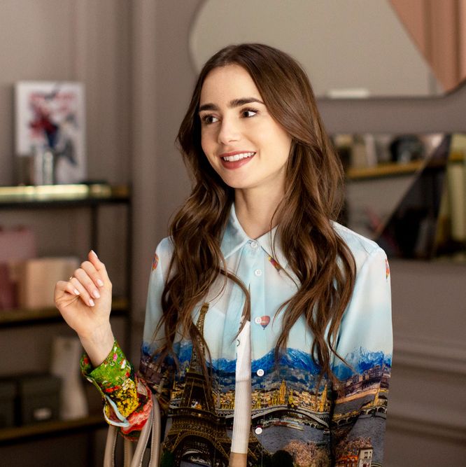 Lily Collins in Emily in Paris.