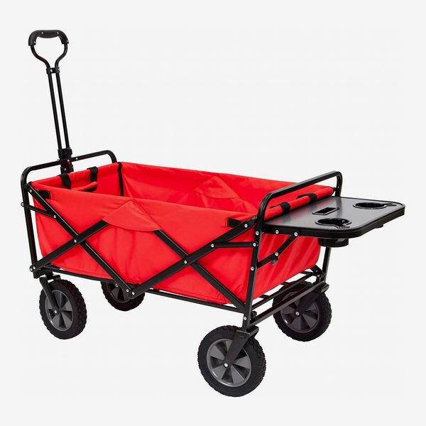 Mac Sports Collapsible Folding Utility Wagon Cart with Table