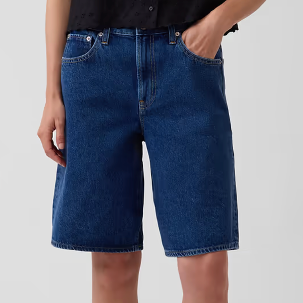 Gap 11-Inch Mid-Rise Longline Denim Shorts