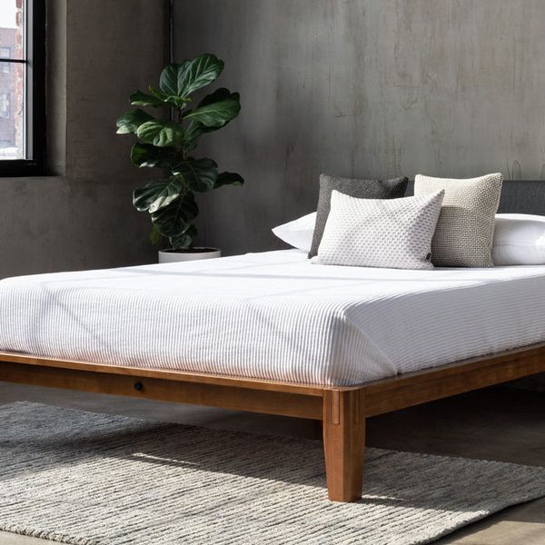 Vivek wood deals platform bed frame