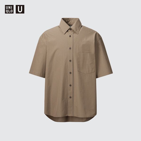 Uniqlo Checked Half-Sleeve Overshirt