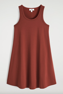 Cos Cotton-Jersey Mini Swing Dress