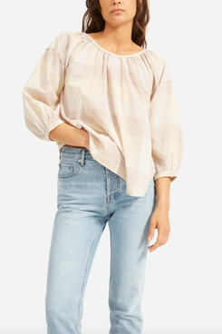 Everlane the Ruched Air Blouse