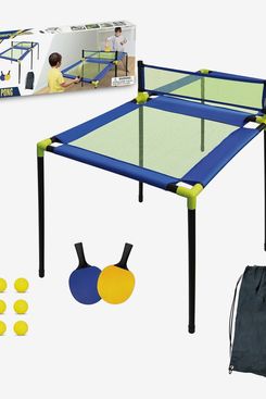 Anywhere Sports Portable Trampoline Ping Pong Table Tennis Game